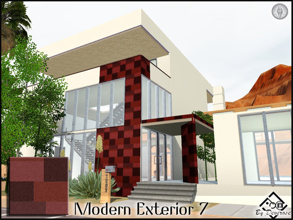 Sims 3 — Modern Exterior 7 by Devirose — Minimal lines,for exterior design.Base Game Compatible,no need EP,created with