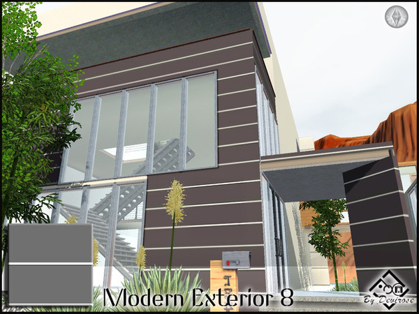 Sims 3 — Modern Exterior 8 by Devirose — Minimal lines,for exterior design.Base Game Compatible,no need EP,created with