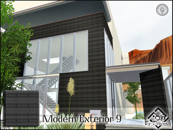 Sims 3 — Modern Exterior 9 by Devirose — Minimal lines,for exterior design.Base Game Compatible,no need EP,created with