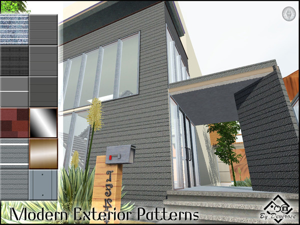 Sims 3 — Modern Exterior Patterns by Devirose — A set of patterns in masonry, modern, ideal for outdoor uses.Base Game