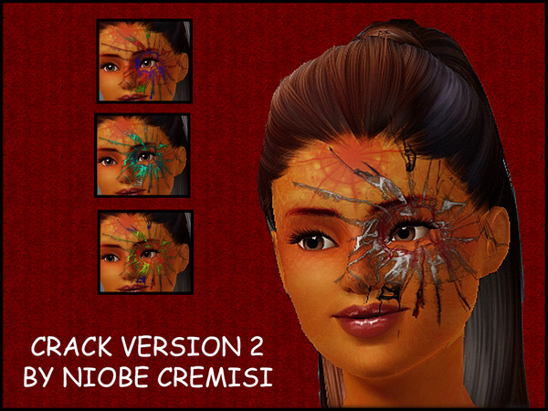 Sims 3 — cracks version 2 by niobe_cremisi — This set of halloween composed of an eyeshadow and three masks -Fits with