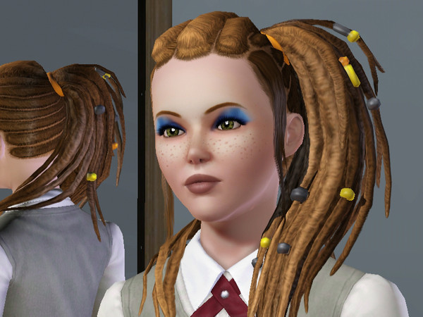Sims 3 — Hello Sailor Eyeshadow by becibear — A fun, three-coloured eyeshadow, part of the Hello Sailor Set, for teens to