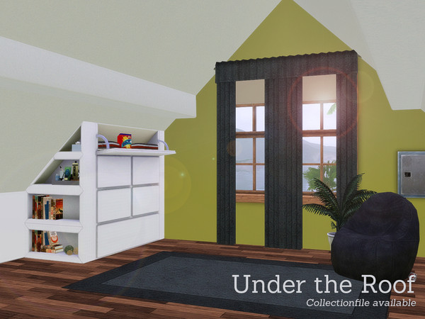 Sims 3 — Under the Roof by Angela — a small additionset to the attick meshes i did a long time ago. This time, the 'under