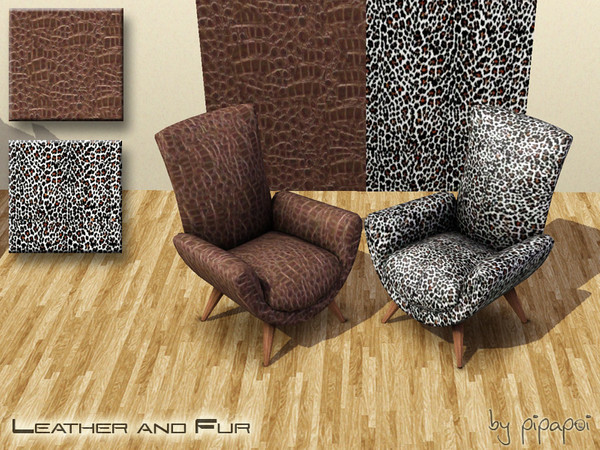 Sims 3 — Leather and Fur pattern by pipapoi2 — A leather and a fur pattern. I hope you like it =)