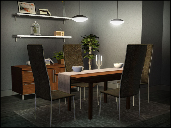 Sims 3 — Finnick Dining Room by sim_man123 — A sleek and modern dining room for your sims to eat in style!