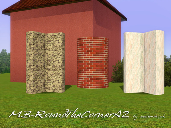 Sims 3 — MB-RoundTheCornerA2 by matomibotaki — MB-RoundTheCornerA2, new 2x2 buitl item to place on corners and to give