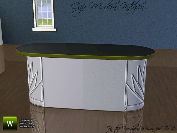 Sims 3 — Cap Modern Kitchen Island Counter by TheNumbersWoman — Stylish Furniture priced for the disappearing middle