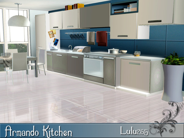 Sims 3 — Armando Kitchen by Lulu265 — A Stylish Modern Kitchen for your home. Light , Bright and versatile, with plenty