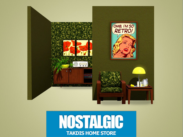 Sims 3 — Nostalgic 2 by Takdis — Nostalgic Pattern for a stylish room design. You can beautify your houses and your
