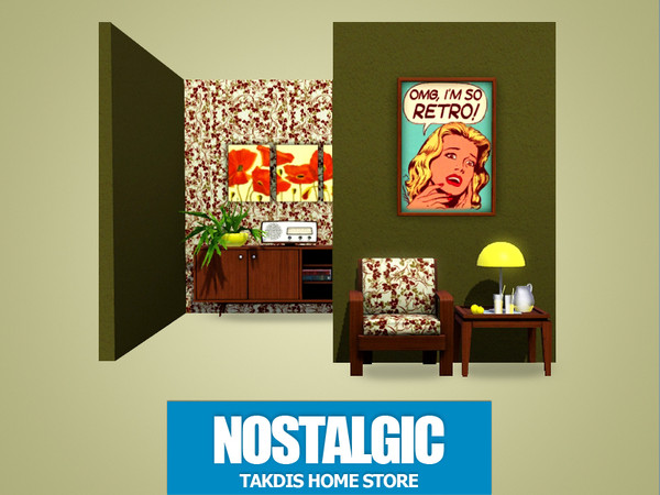 Sims 3 — Nostalgic Set by Takdis — Nostalgic Patterns for a stylish room design. You can beautify your houses and your