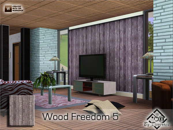Sims 3 — Wood Freedom 5 by Devirose — Old effect plank wood-Base Game compatible,no need EP,created with Tsr Workshop