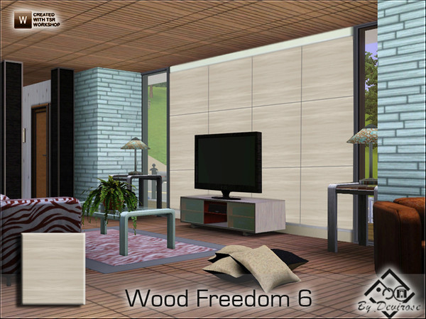 Sims 3 — Wood Freedom 6 by Devirose — Soft wood-Base Game compatible,no need EP,created with Tsr Workshop Patterns