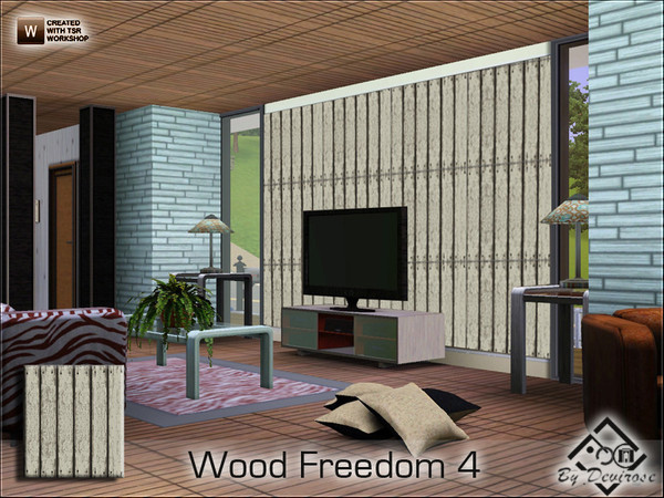 Sims 3 — Wood Freedom 4 by Devirose — Plank wood-Base Game compatible,no need EP,created with Tsr Workshop Patterns