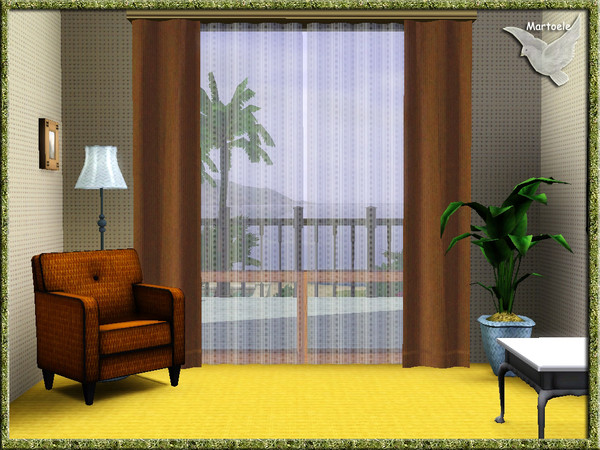 Sims 3 — AutomaticCurtains by martoele — A set of long curtains 1x1, 2x1 and 3x1. These curtain are really automatic.