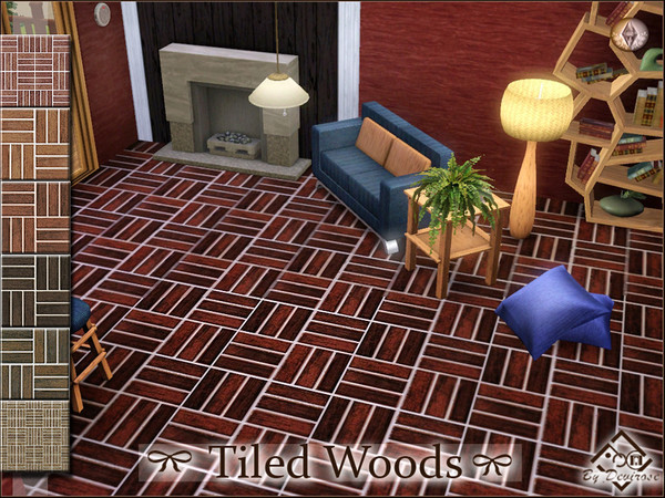 Sims 3 — Tiled Woods Patterns Set by Devirose — A set of 6 patterns to decorate your floors or walls, according to your