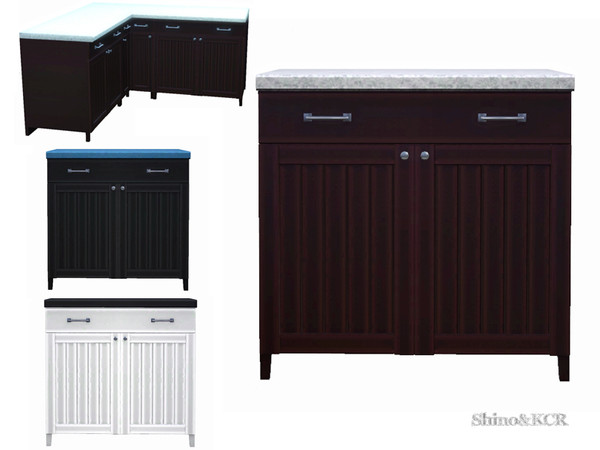 Sims 3 — Kitchen Dark Chocolate - Counter Doors by ShinoKCR — 