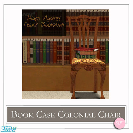 Sims 2 — jsf Book Case Colonial MESH by DOT — Invisible Book Cases. jsf BookCase Colonial Chair MESH See jsf wallpaper