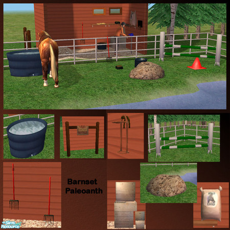 Sims 2 — Barn set by Paleoanth — Inspired by my mom and dad\'s farm. Many of the textures used are from their actual barn