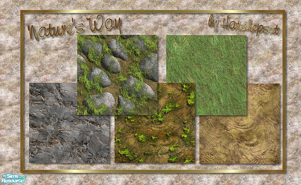 Sims 2 — Nature\'s Way by hatshepsut — A set of 5 seamless ground textures as nature intended.