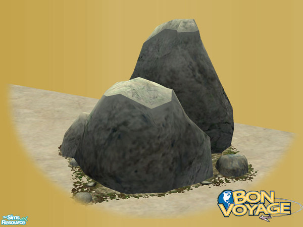 Sims 2 — Maxis Medium Group - Mesh by Shakeshaft — Part of a set of hidden Maxis Rocks, ideal for creating beach rock
