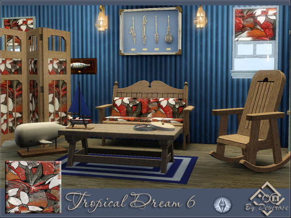 Sims 3 — Tropical Dream 6 by Devirose — Tropical pattern ideal for your holidays or tropical lots.Conceived initially for