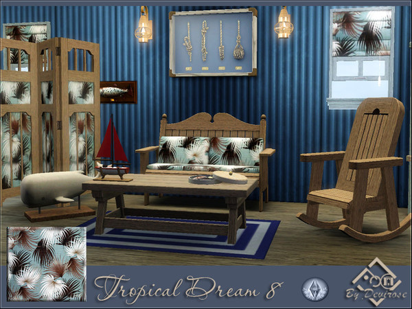 Sims 3 — Tropical Dream 8 by Devirose — Tropical pattern ideal for your holidays or tropical lots.Conceived initially for