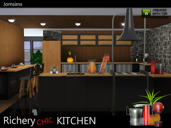 Sims 3 — Kitchen RICHERY CHIC by jomsims — Modern, Spacious and Stylish I give you the Richery chic kitchen. Collection
