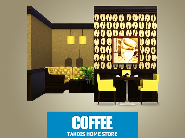 Sims 3 — Coffee 1 by Takdis — Coffee Pattern for a stylish cafe design! You can beautify your rooms with that pattern.