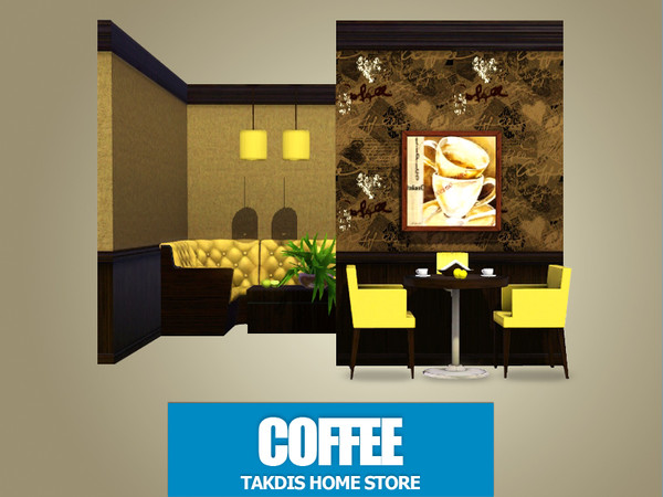 Sims 3 — Coffee 4 by Takdis — Coffee Pattern for a stylish cafe design! You can beautify your rooms with that pattern.