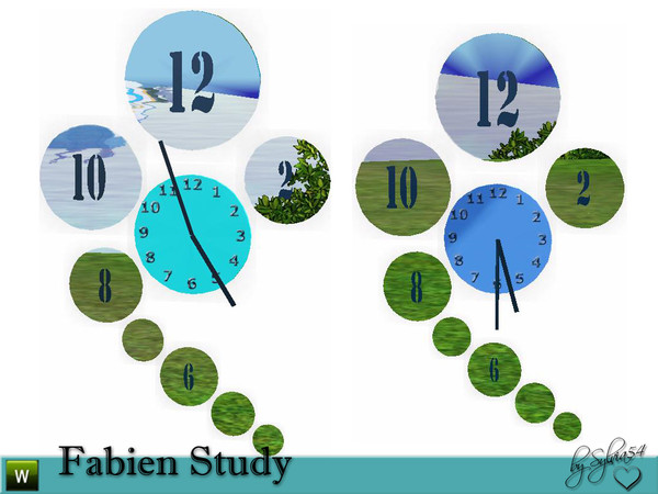 Sims 3 — Fabien clock wall study by sylvia54 — Fabien clock wall study created by sylvia54 @TSR