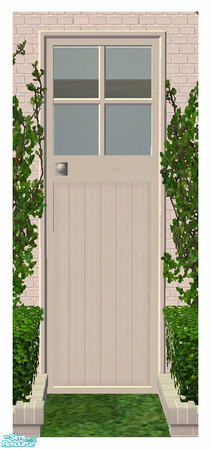 Sims 2 — BH Door - OneThird Glass 1Tile STRAIGHT by simtomatic — This object requires the Beach House Shuttered Window