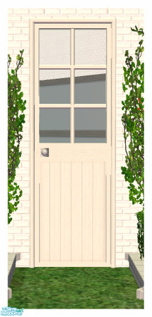 Sims 2 — BH Door - Half Glass 1Tile DIAGONAL by simtomatic — This object requires the Beach House Shuttered Window 2Tile.