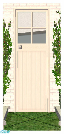 Sims 2 — BH Door - OneThird Glass 1Tile DIAGONAL by simtomatic — This object requires the Beach House Shuttered Window