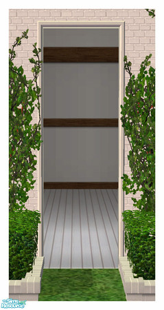 Sims 2 — BH - Arch 1Tile STRAIGHT by simtomatic — This object requires the Beach House Shuttered Window 2Tile, available