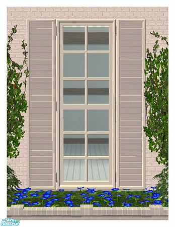 Sims 2 — BH Shuttered Long Window 2Tile Straight by simtomatic — In order to use this file, you'll need the Master File,