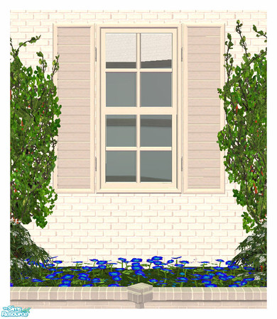 Sims 2 — BH Shuttered Short Window 2Tile Diagonal by simtomatic — In order to use this file, you'll need the Master File,