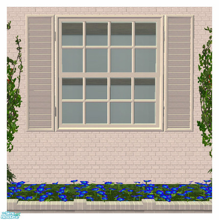 Sims 2 — BH Shuttered Short Window 3Tile Straight by simtomatic — In order to use this file, you'll need the Master File,