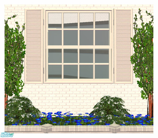 Sims 2 — BH Shuttered Short Window 3Tile Diagonal by simtomatic — In order to use this file, you'll need the Master File,