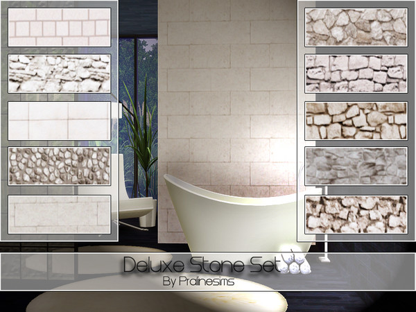 Sims 3 —  Deluxe Stone Set by Pralinesims — By Pralinesims