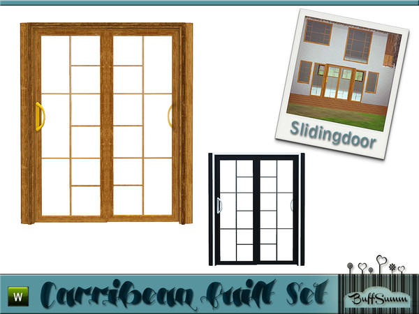 Sims 3 — Caribbean Built Slidingdoor by BuffSumm — Part of the *Caribbean Built Set* ***TSRAA***