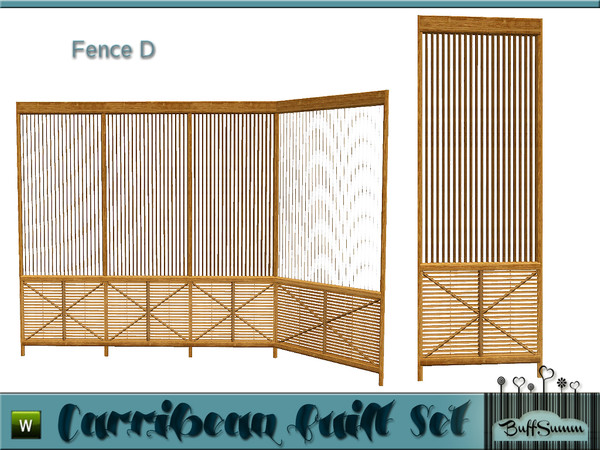 Sims 3 — Caribbean Built Fence D by BuffSumm — Part of the *Caribbean Built Set* ***TSRAA***