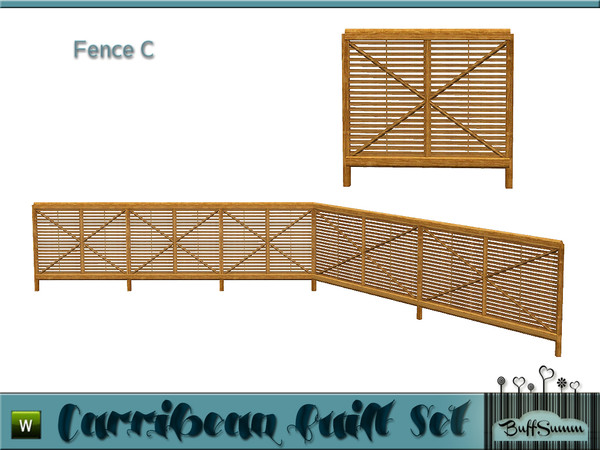 Sims 3 — Caribbean Built Fence C by BuffSumm — Part of the *Caribbean Built Set* ***TSRAA***