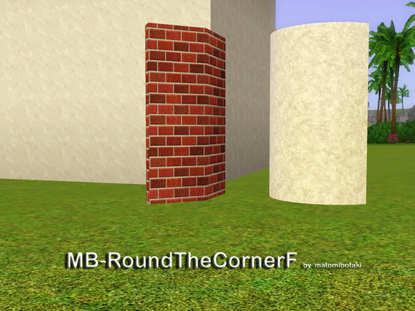 Sims 3 — MB-RoundTheCornerF by matomibotaki — MB-RoundTheCornerF, 45 degree rounded corner item for decorative curved
