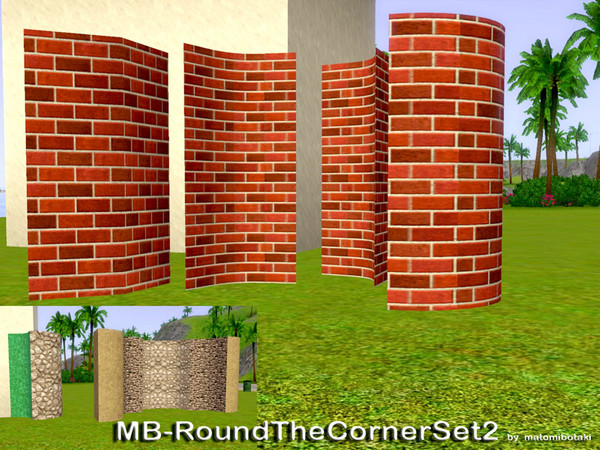 Sims 3 — MB-RoundTheCornerSet2 by matomibotaki — MB-RoundTheCornerSet2, a addon set to complete the -