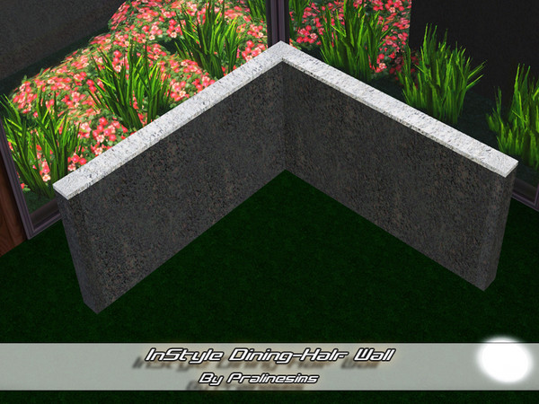 Sims 3 — InStyle Dining-Half Wall by Pralinesims — By Pralinesims