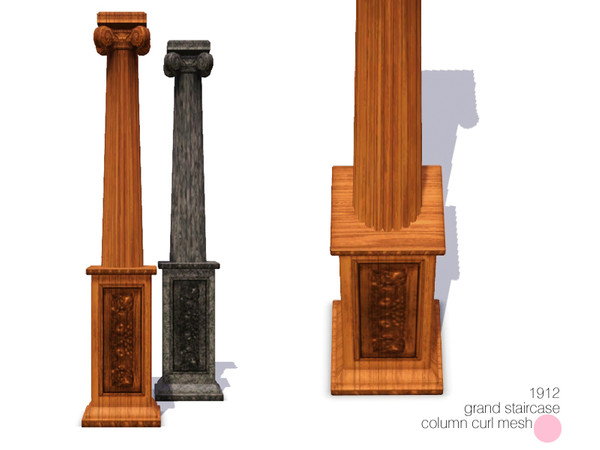 Sims 3 — 1912 GS Column Curl Mesh by DOT — 1912 Grand Staircase Column Curl Mesh by DOT of The Sims Resource