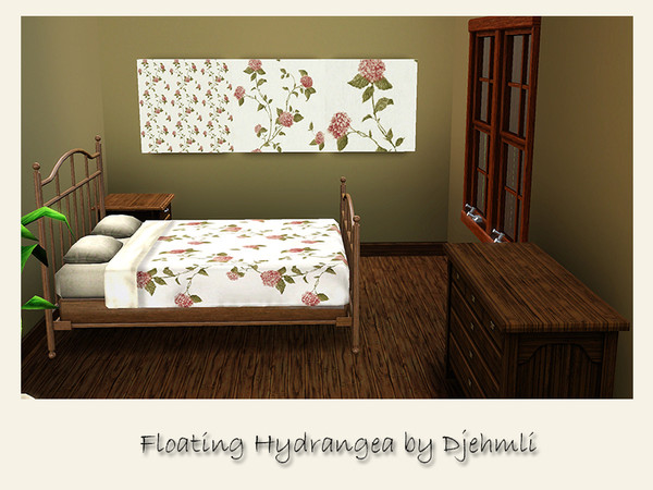 Sims 3 — DjemFloatingHydrangea by djehmli — A climbing Hydrangea floral in three palettes