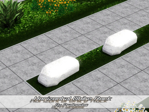Sims 3 — Horizontal White Rock by Pralinesims — By Pralinesims