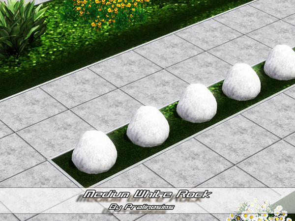Sims 3 — Medium White Rock by Pralinesims — By Pralinesims
