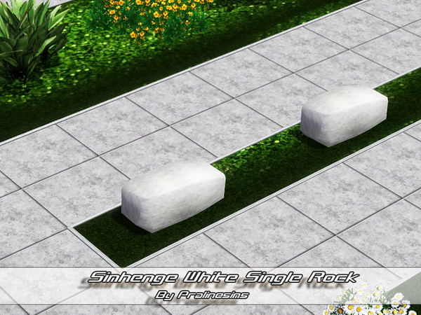 Sims 3 — Simhenge White Single Rock by Pralinesims — By Pralinesims